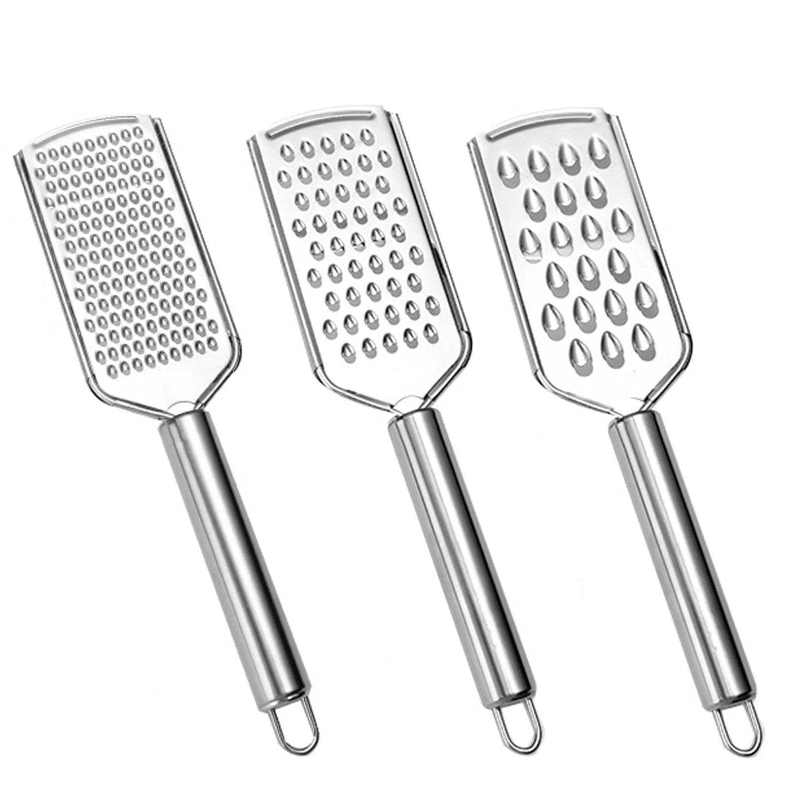 Набор терок из нержавеющей стали 3 шт. ручно, фото №1