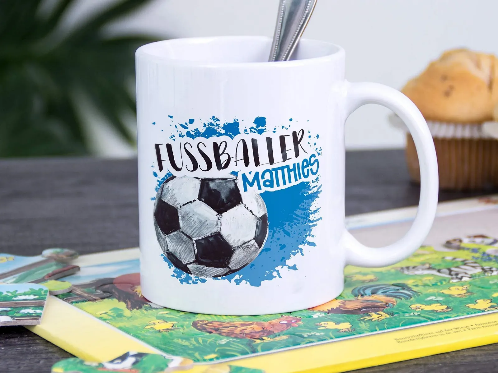 Детская Кружка GRAZDesign Футбольный Мяч Чёрный 330 мл, фото №4 Детская Кружка GRAZDesign Футбольный Мяч Чёрный 330 мл, фото №4