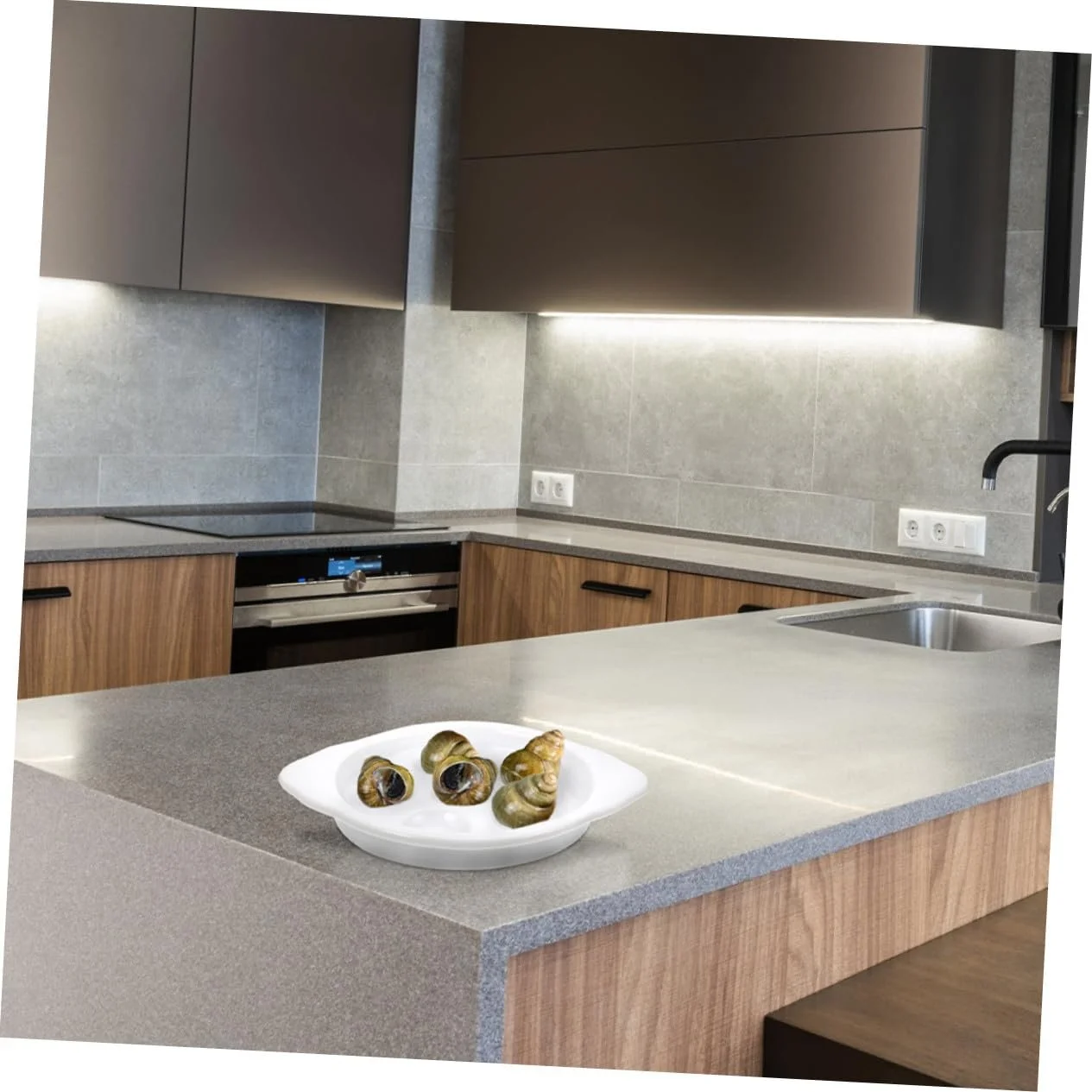 Форма для запекания улиток INOOMP керамическая 2 шт белая, фото №5 Форма для запекания улиток INOOMP керамическая 2 шт белая, фото №5