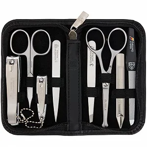 Купить Набор для маникюра Drei Schwerter 8 предметов для мужчин, Черный - Фото 1 Набор для маникюра Drei Schwerter 8 предметов для мужчин, Черный - Фото 1