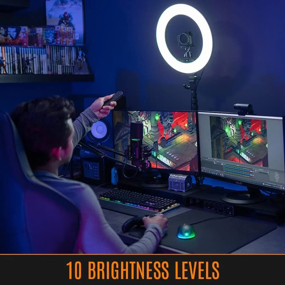 Кільцева лампа Streamplify SPIR-LZ1422211 Чорна, фото №6 Кільцева лампа Streamplify SPIR-LZ1422211 Чорна, фото №6