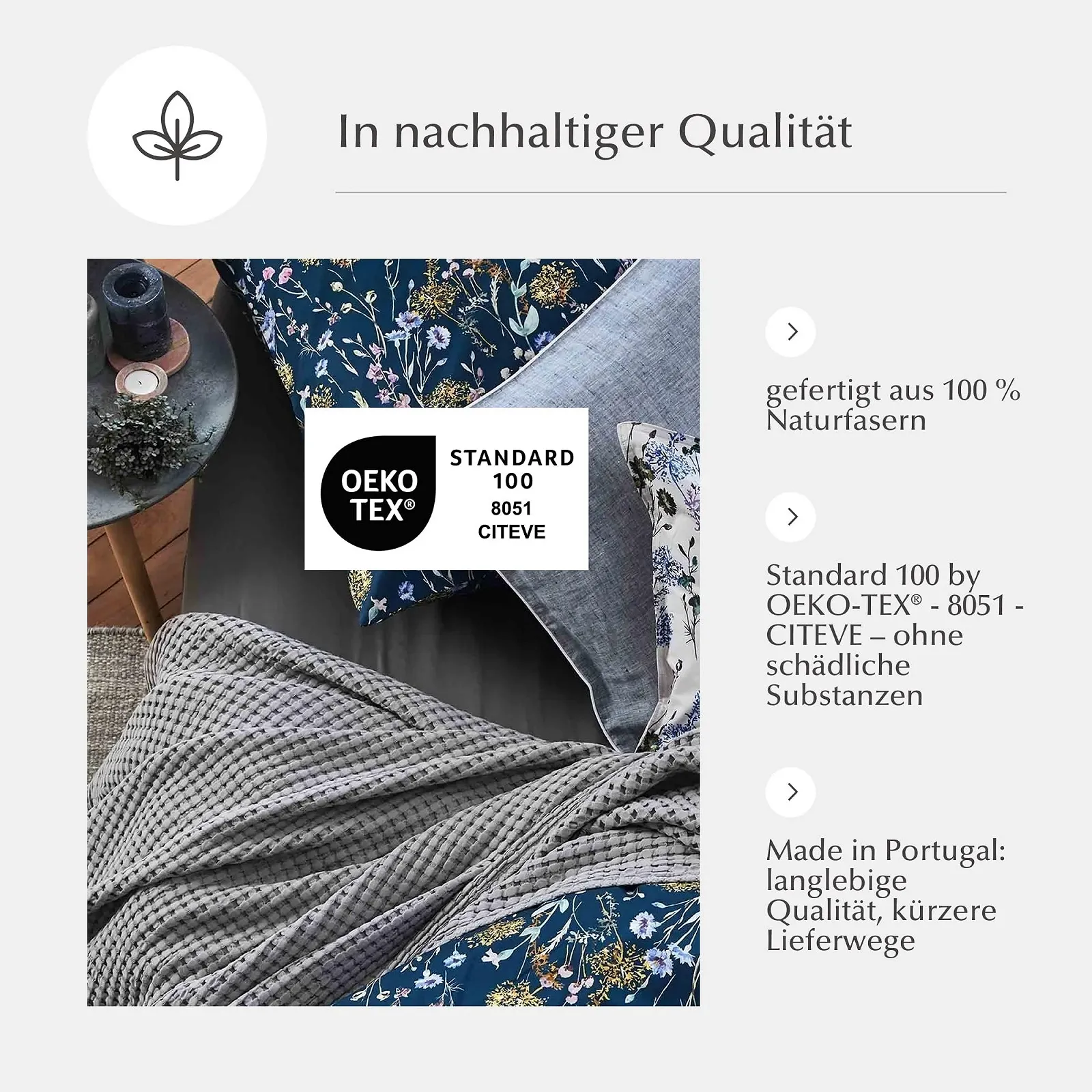 Покрывало URBANARA Veiros 180 x 200 см Хлопок Вафельный пике Натуральный, фото №6