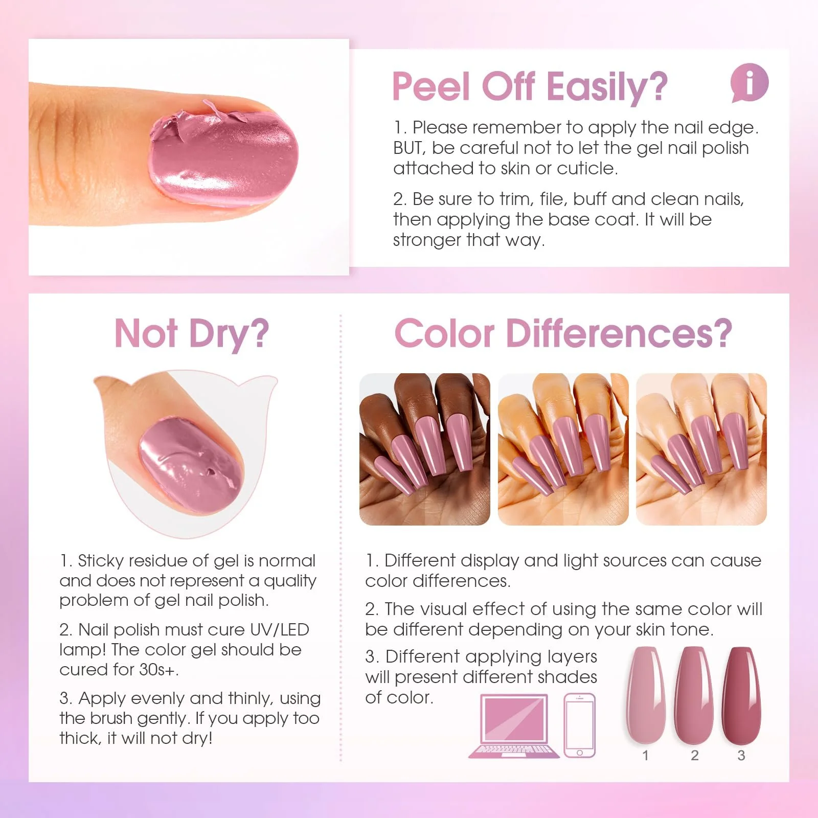 Гель-лак ROSALIND Фіолетовий 8 кольорів, фото №8