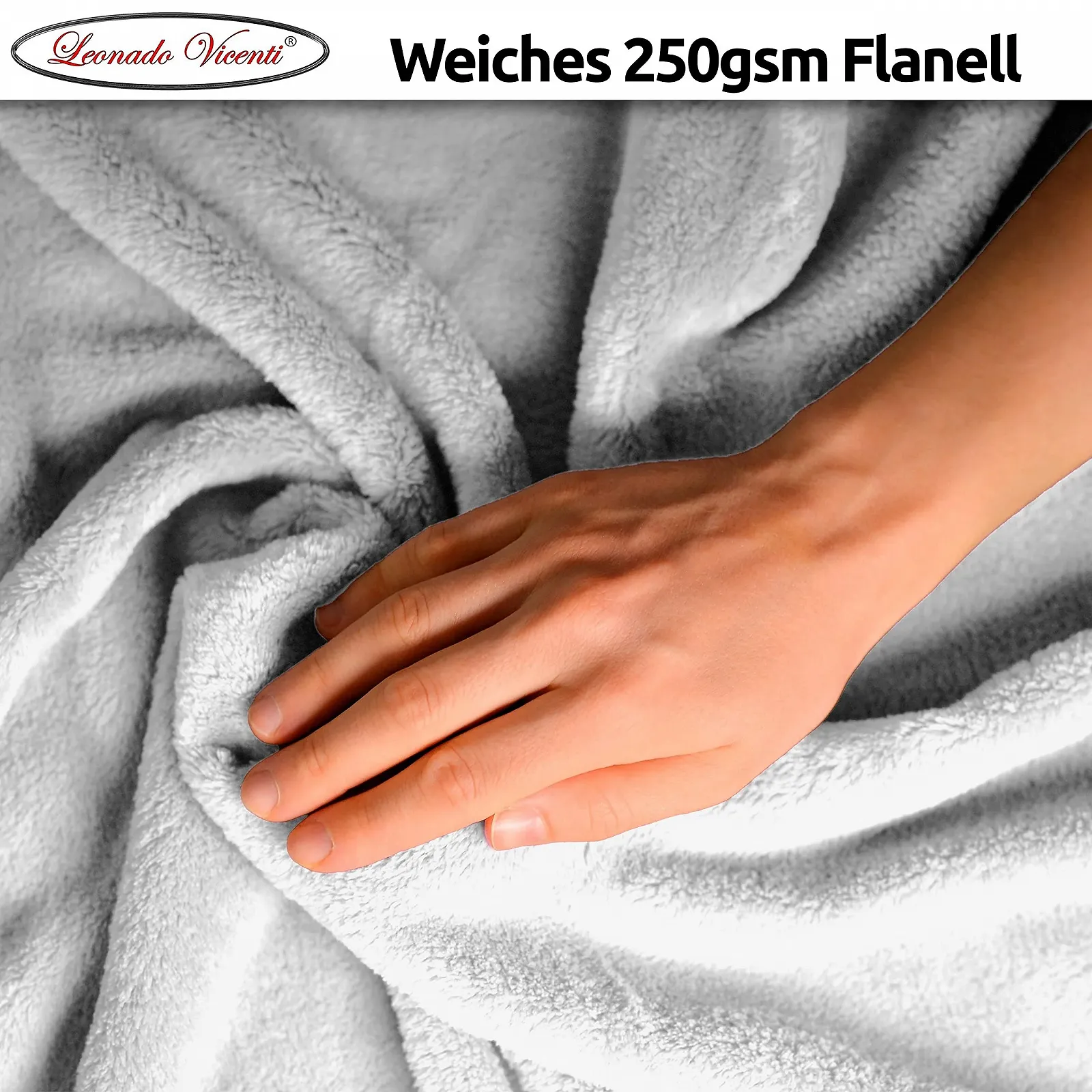 Покривало Leonado Vicenti М'яка Фланелева Флісова Тепла Вовняна Однотонна Три Розміри Дев'ять Кольорів, фото №6