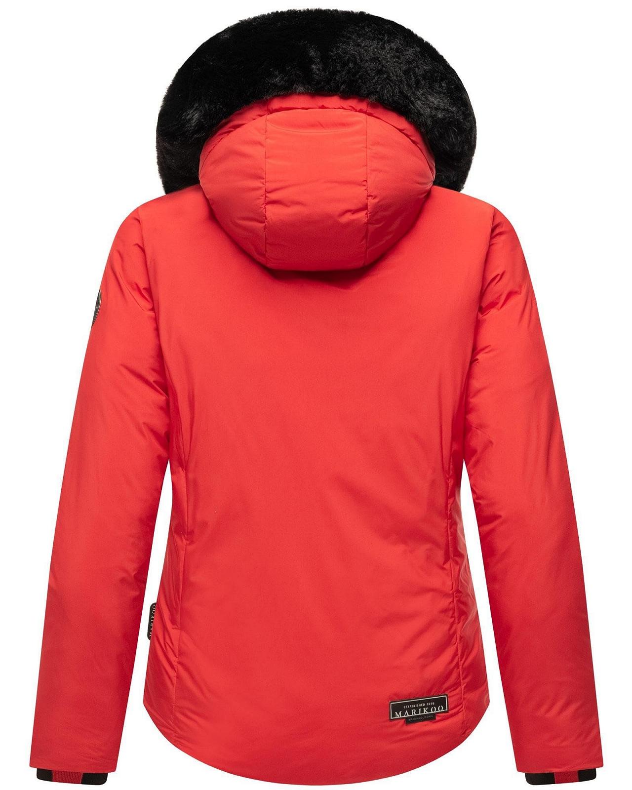 Зимняя куртка Marikoo N005 Женская Легкая, 6 карманов, частично с мехом Teddy, капюшон с искусственным меховым воротником, теплая куртка Женская, фото №4