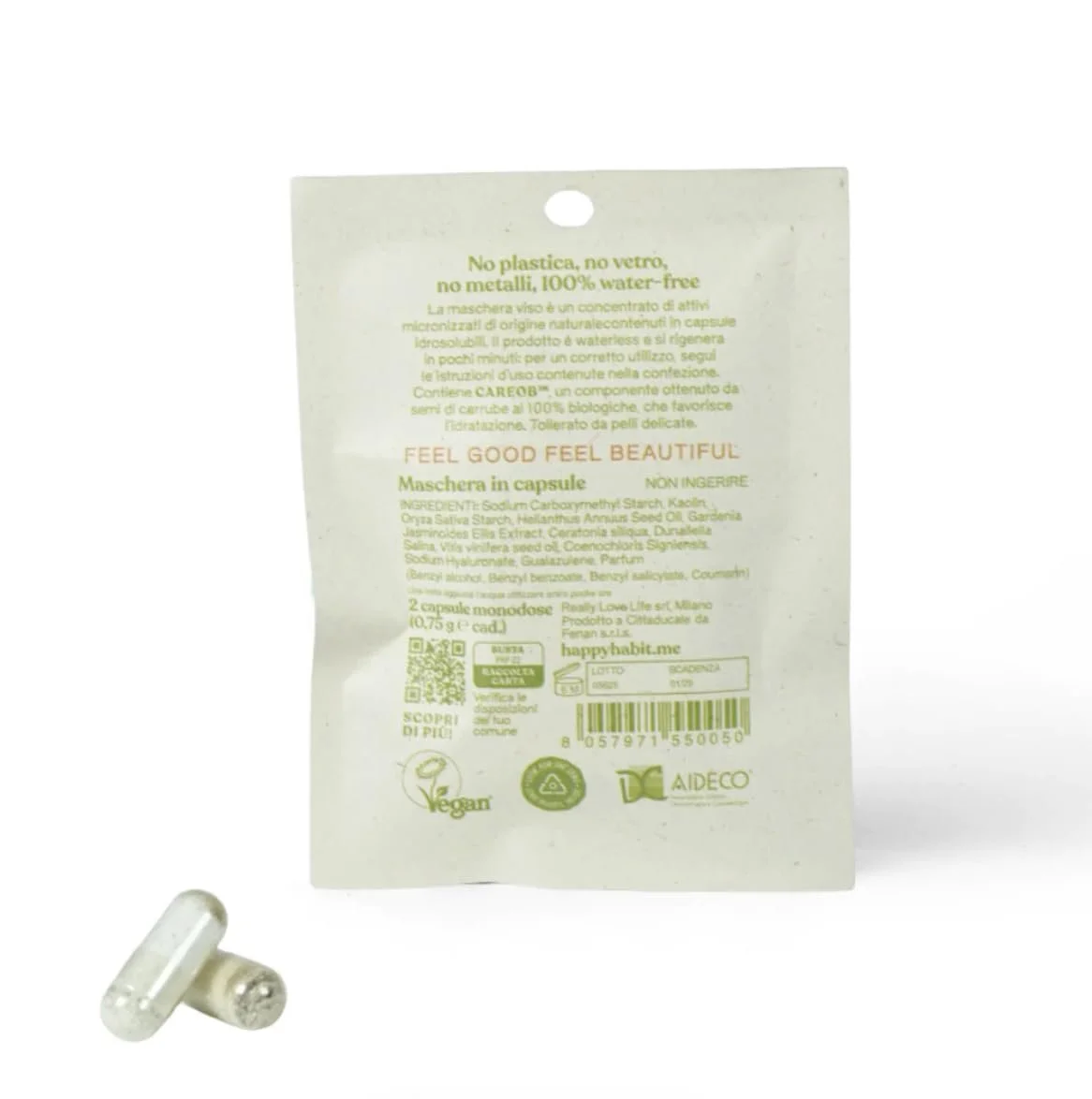 Маска для обличчя порошкова органічна Happy Habit Зволожуюча Активна Ефективна Натуральна 2 Капсули, фото №2 Маска для обличчя порошкова органічна Happy Habit Зволожуюча Активна Ефективна Натуральна 2 Капсули, фото №2