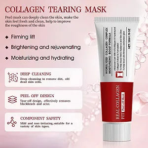 Ночная маска Allony Collagen, ночная маска-пленка для лица с коллагеном, ночная маска для лица с коллагеном, органическая ночная маска для лица с коллагеном, подходит для всех типов кожи (75 мл) (B) synthetic.ua - Фото 1