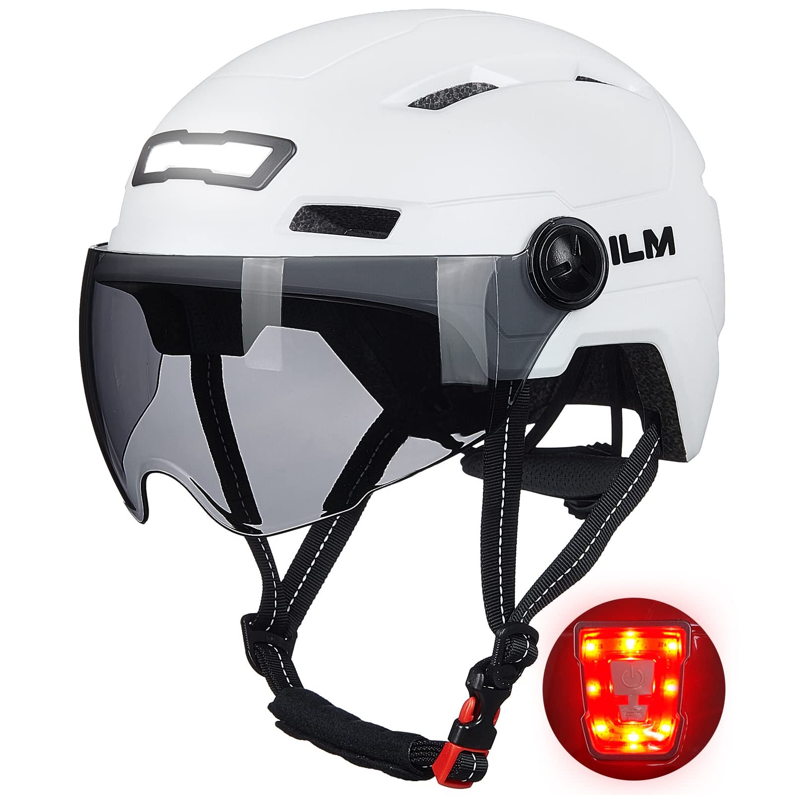 Шолом велосипедний ILM з козирком та LED підсвічуванням E3-10L, фото №1