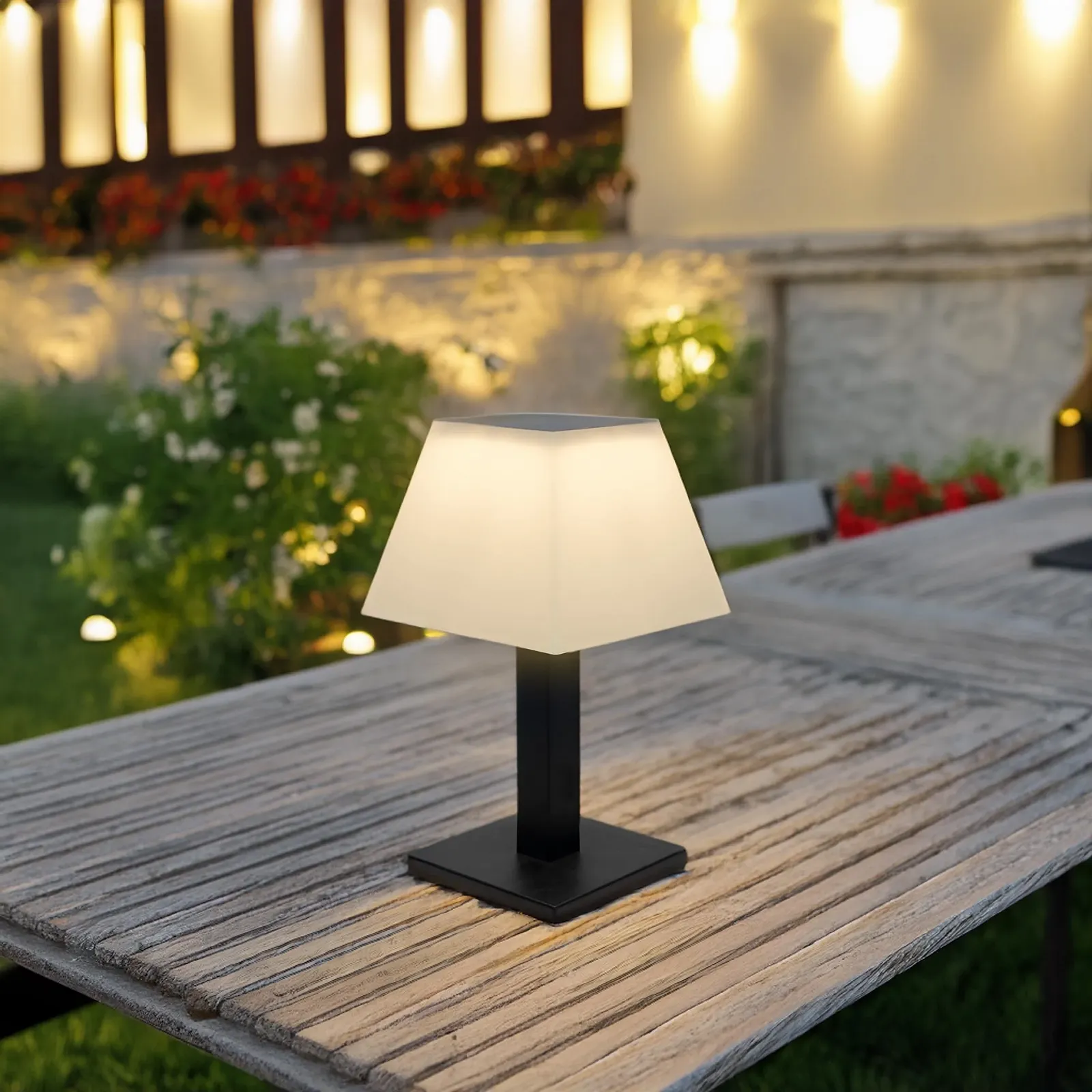 Настільна лампа 2-in-1 Solar and Battery 28 см 3 рівні яскравості Warm White, фото №8