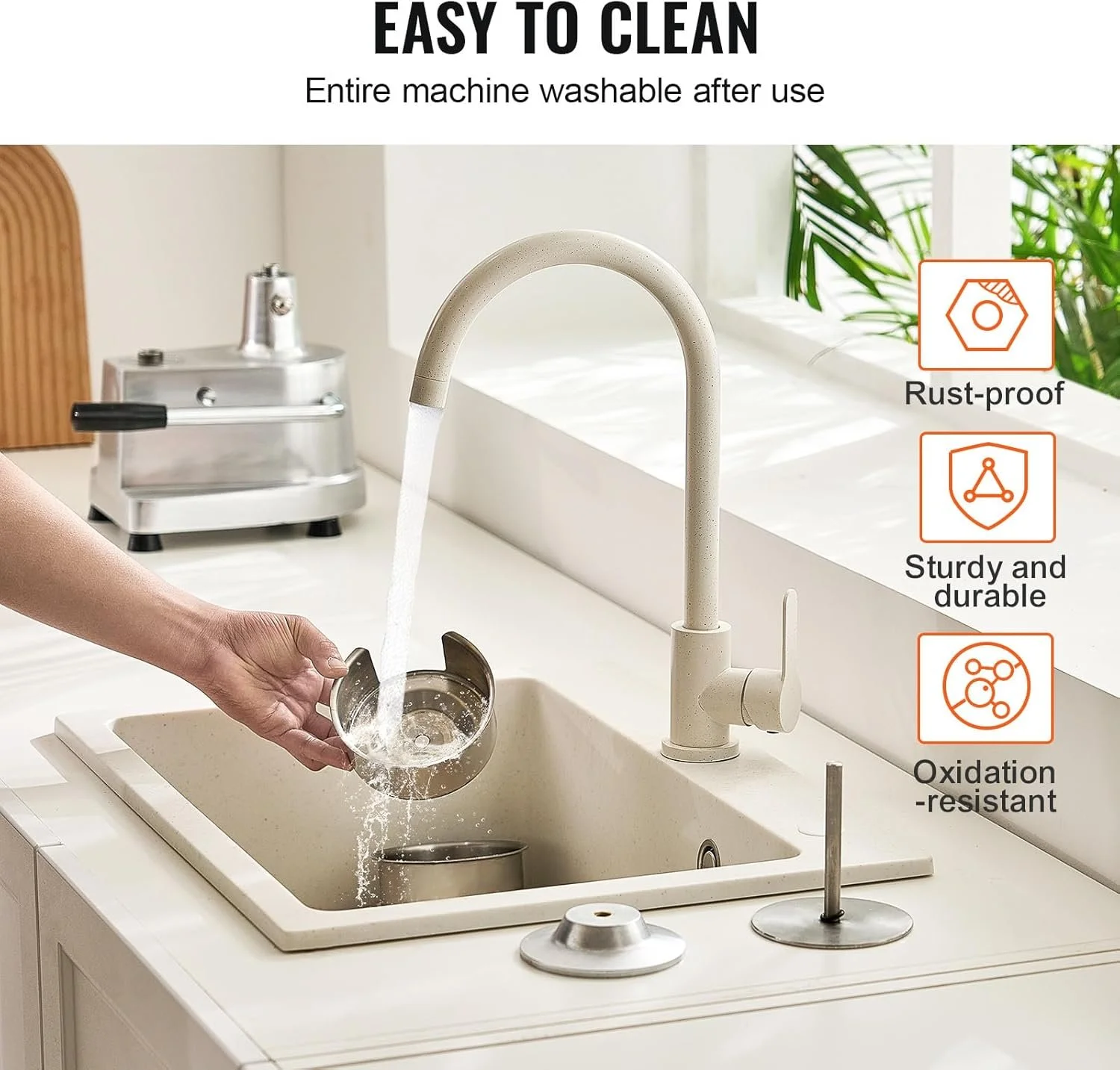 Ручной пресс для гамбургеров Vevor JKH-100 /  Silver, фото №6