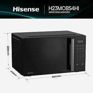 Мікрохвильова піч Hisense H23MOBS4HI 23 л 900 Вт InverterTech Чорна synthetic.ua - Фото 1