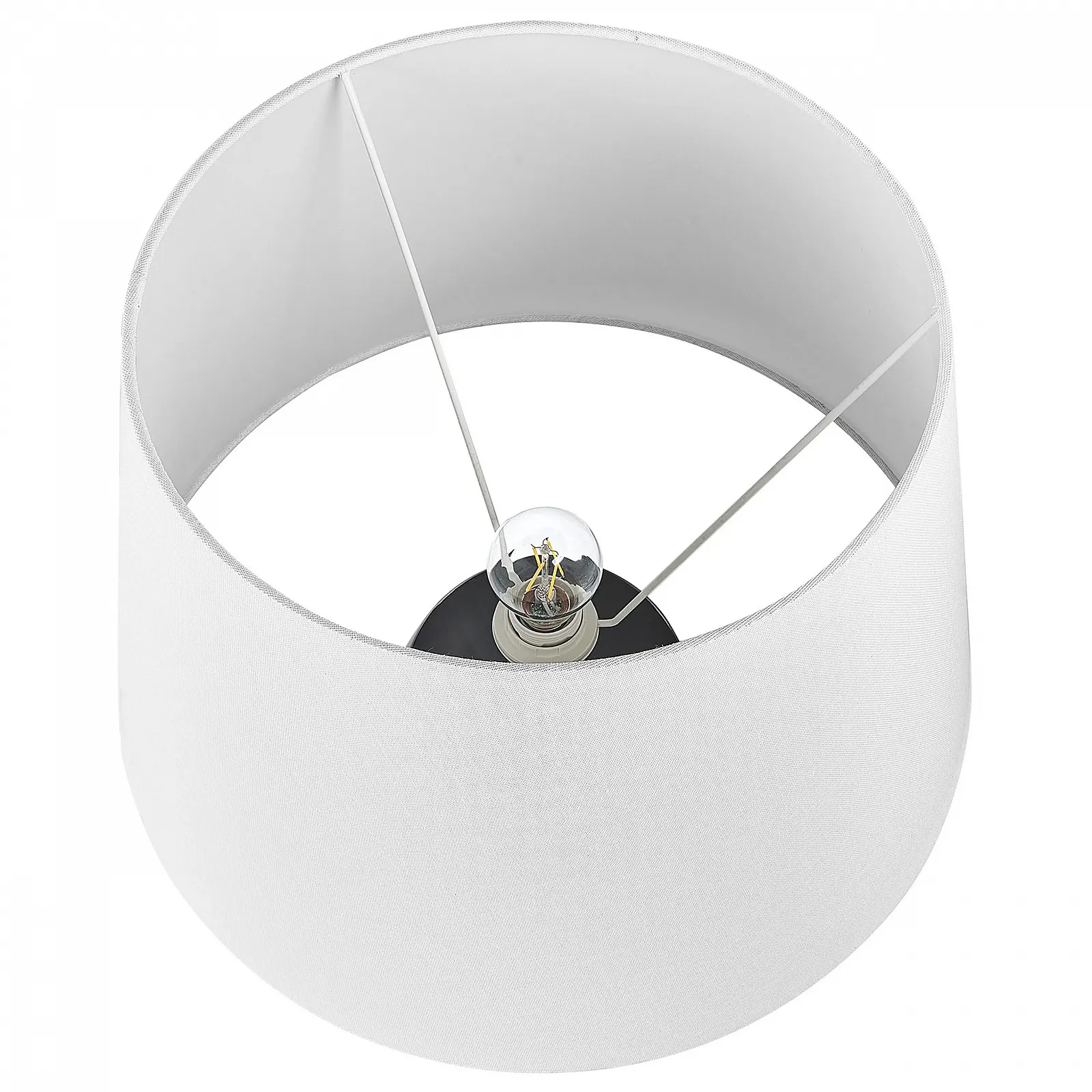 Настільна лампа Beliani Cidra Ceramic Handmade Сірий та бежевий, фото №4