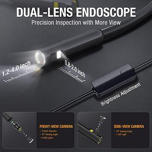 Ендоскопічна камера Teslong Dual Lens Type-C 3 метри IP67 водонепроникна synthetic.ua - Фото 1