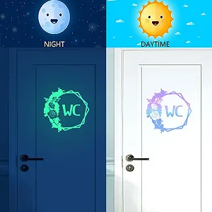 Наклейка на двері туалету WandSticker4U Світна Квіткова гілка 30 x 30 см synthetic.ua - Фото 1