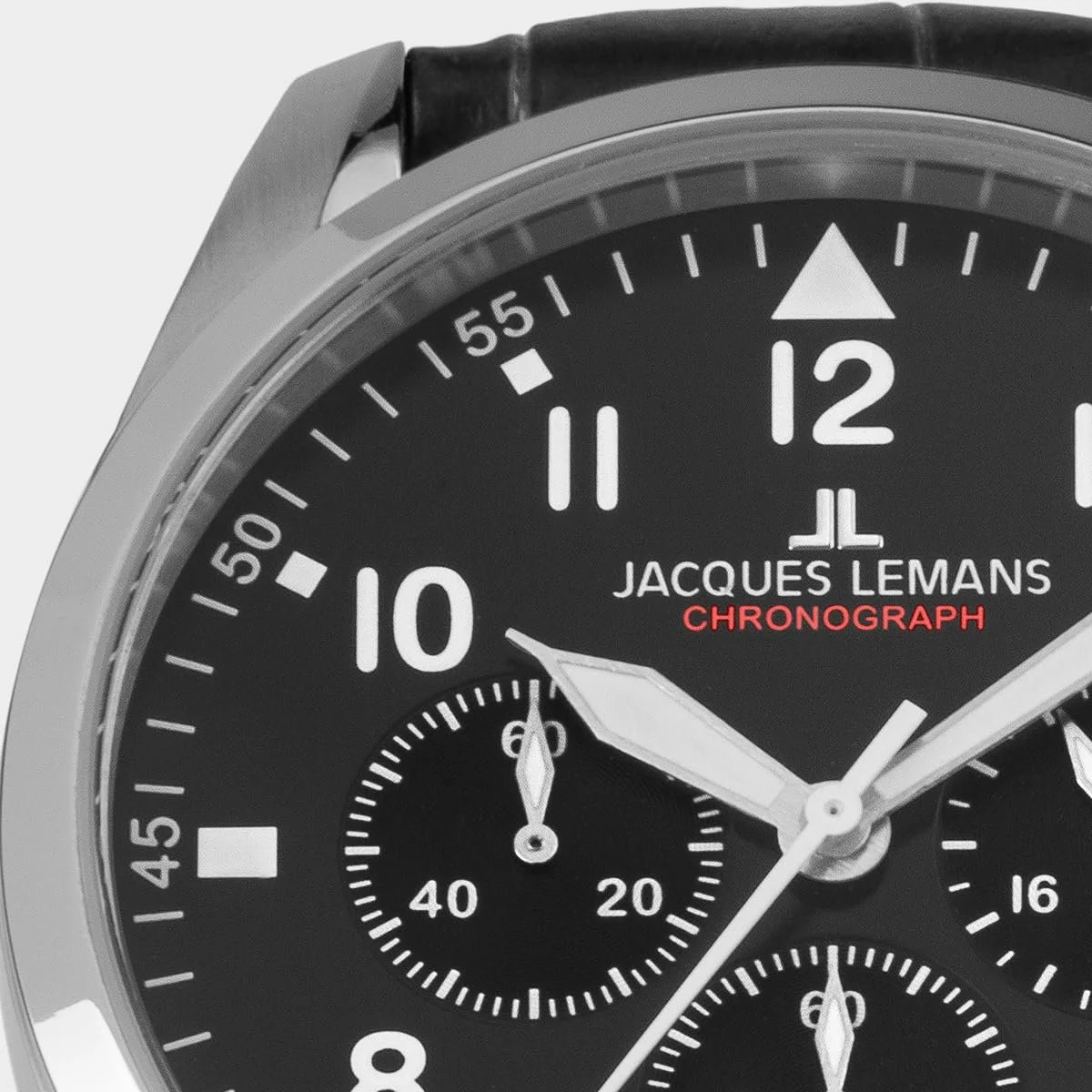 Чоловічий годинник Jacques Lemans Sport Chronograph 42 мм, 10 ATM зі шкіряним ремінцем або металевим ремінцем, фото №4 Чоловічий годинник Jacques Lemans Sport Chronograph 42 мм, 10 ATM зі шкіряним ремінцем або металевим ремінцем, фото №4