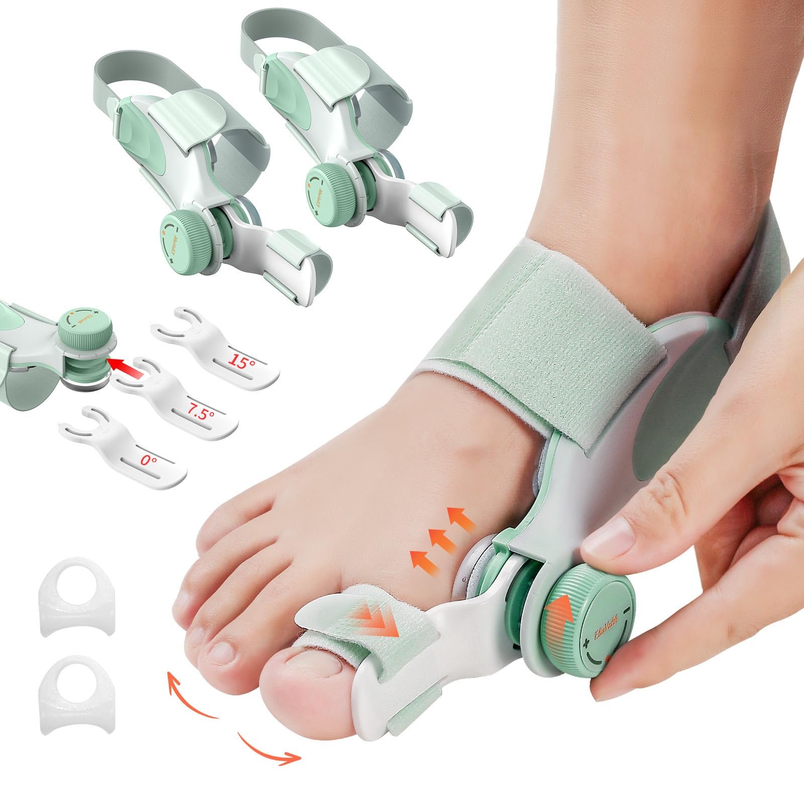 Шина для корекції Hallux Valgus EliaValth Регульований коректор кісточки з поворотним регулятором, фото №1 Шина для корекції Hallux Valgus EliaValth Регульований коректор кісточки з поворотним регулятором, фото №1