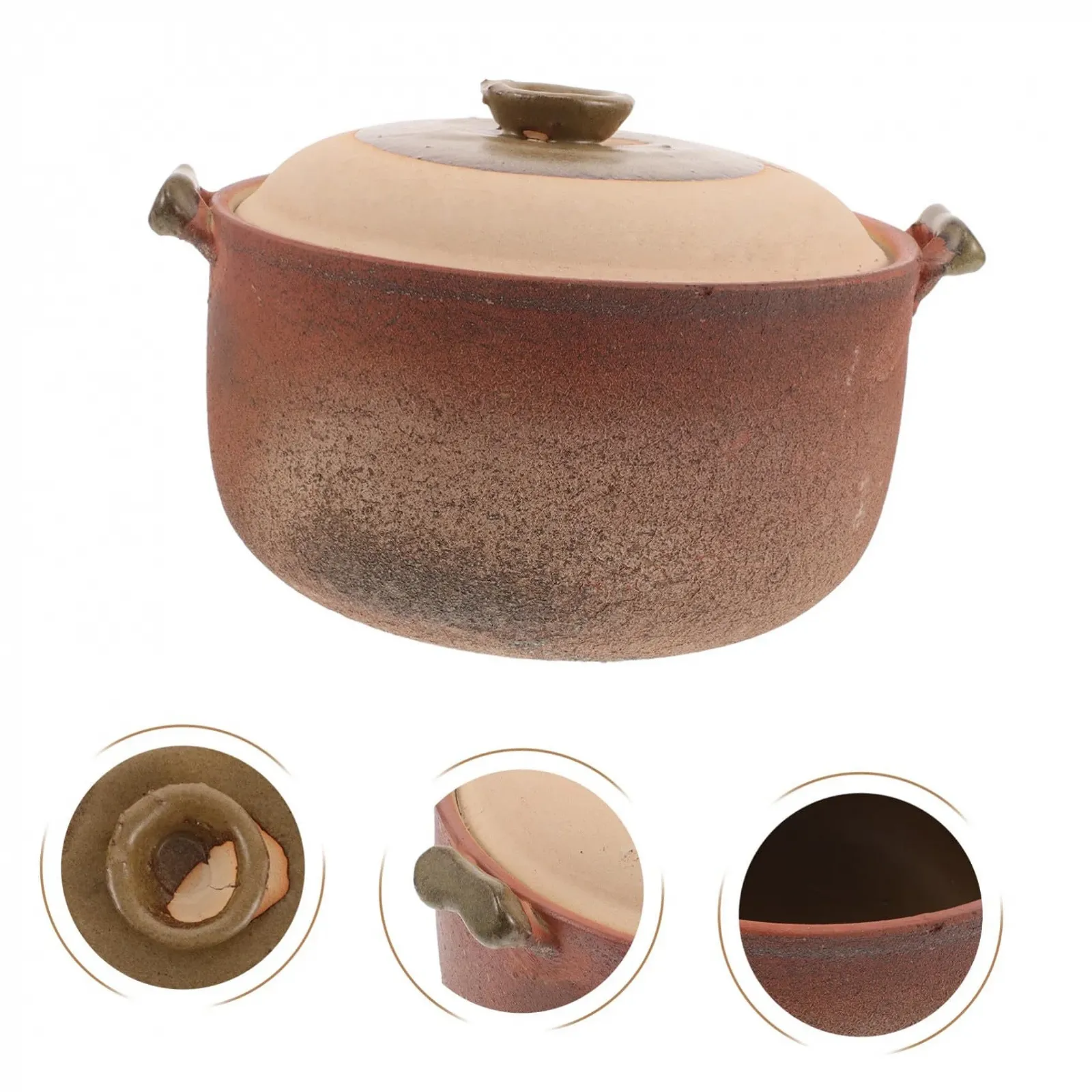 Каструля глиняна теракотова з ручкою для тушкування та каш натуральна жаростійка, фото №9 Каструля глиняна теракотова з ручкою для тушкування та каш натуральна жаростійка, фото №9