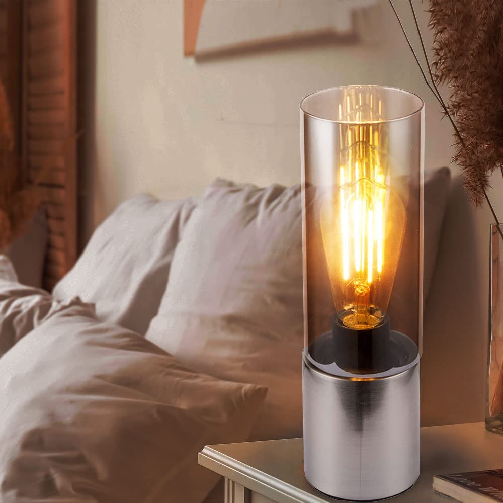 Настольная лампа GLOBO LIGHTING Металл, стекло, Сенсорная, E27, 30 см, фото №4