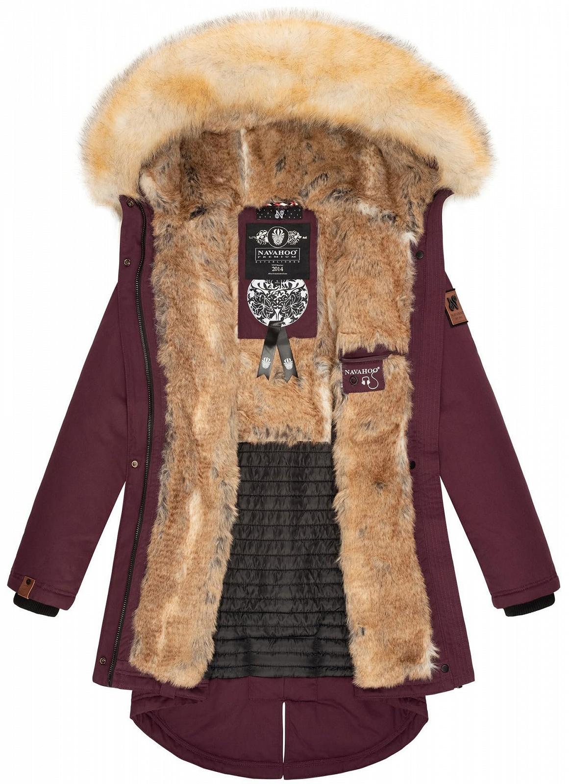 Жіноча зимова куртка Navahoo B660, довга парка з штучним хутром, фото №5