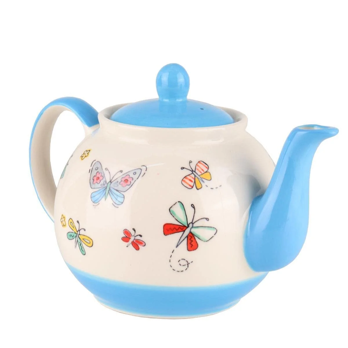 Чайник-заварник керамічний Mila Summer Beauty 1.2 літра з метеликами, фото №8