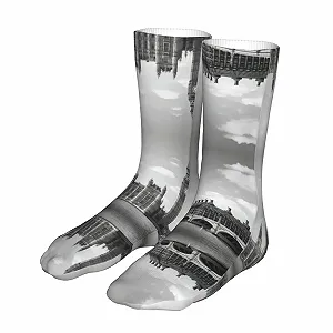 Забавные Носки с Подсолнухами для Женщин и Мужчин Мягкие Удобные Носки Теплые Зимние Носки Средней Длины, London synthetic.ua - Фото 1