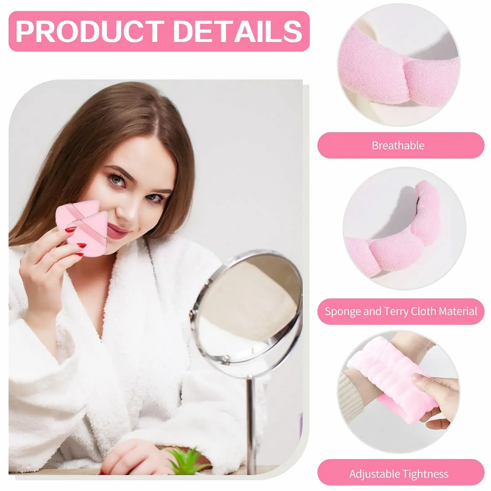 Обруч для волос Cosmetics, 7 штук, фото №4