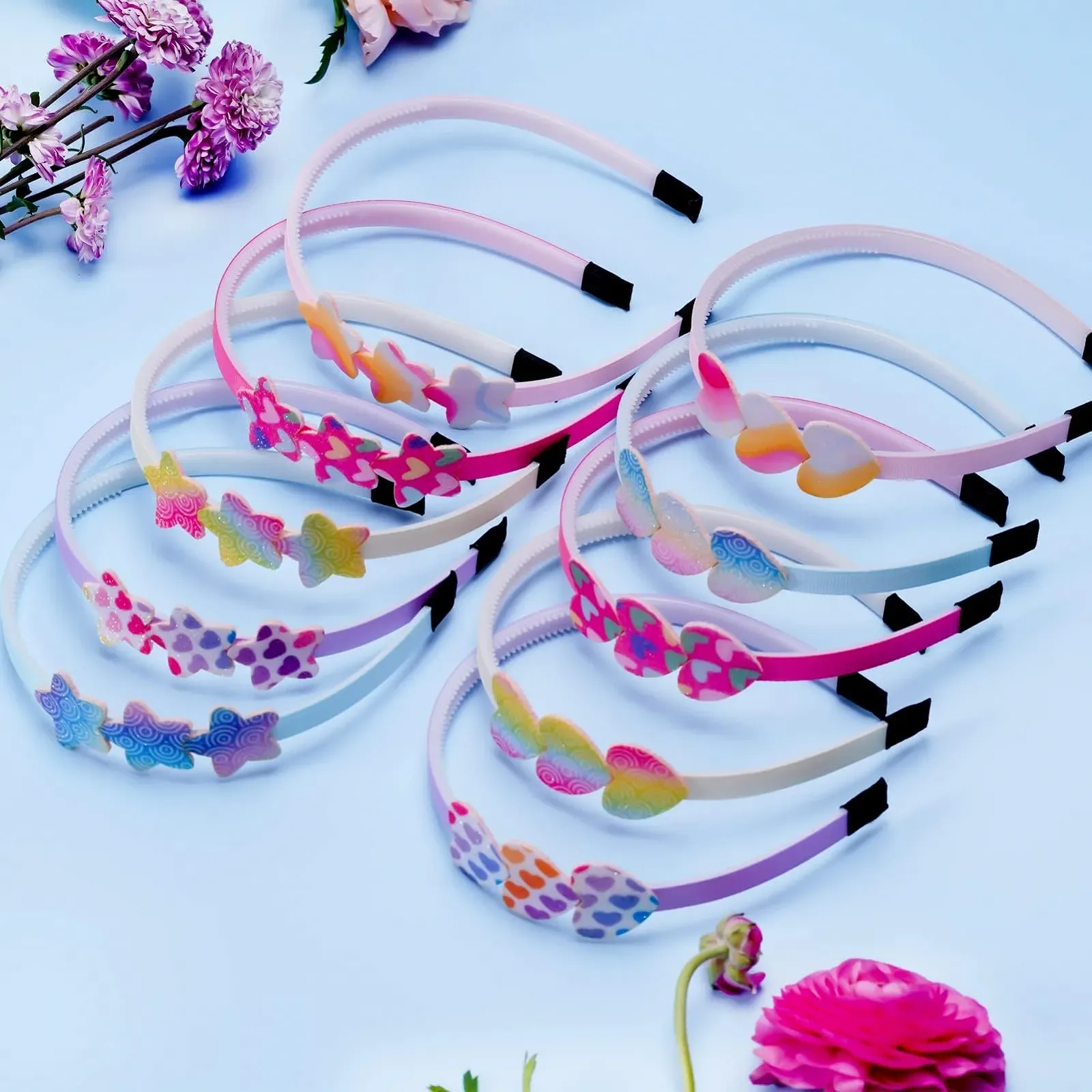 Набір з блискучих обручів для волосся, фото №5