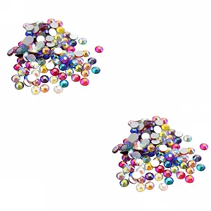 Стразы для ногтей FRCOLOR 8000 шт., разноцветные, для маникюра, плоские стразы для профессионалов и любителей - Фото 1