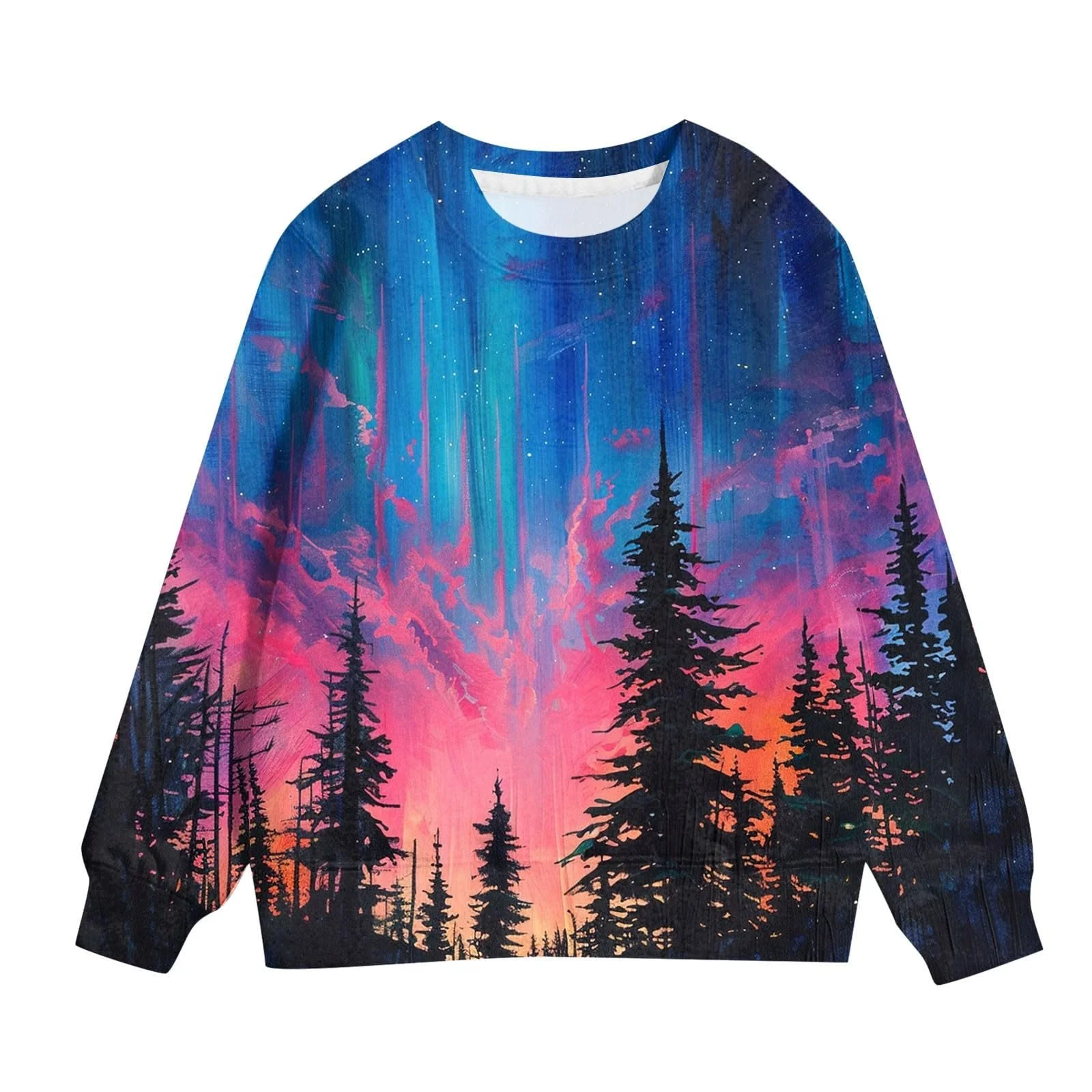 Різдвяний світшот для хлопчиків, з принтом, з круглим вирізом, з довгими рукавами, фото №2