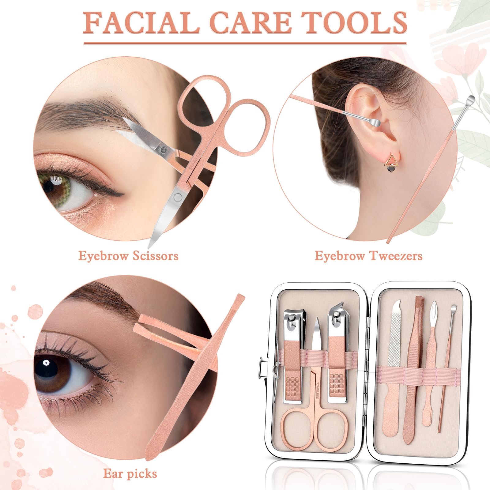 Набір для манікюру та педикюру AiQInu, 7 предметів, з нержавіючої сталі, фото №5 Набір для манікюру та педикюру AiQInu, 7 предметів, з нержавіючої сталі, фото №5