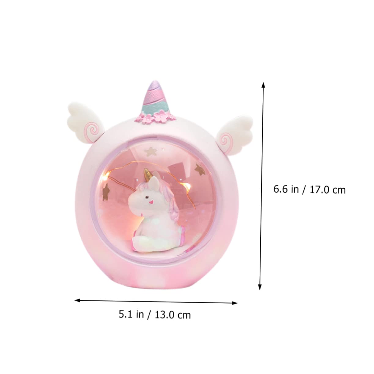 Лампа Housoutil Unicorn Night Cartoon Bright Night Children's LED Desk Projector Cute Children's Room Student Resin, фото №4