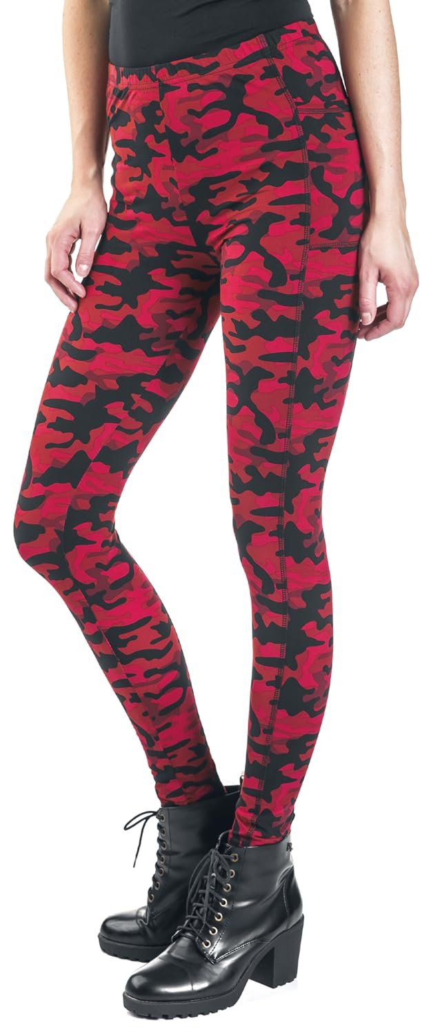 Леггинсы Rock Rebel Red Camo с боковыми карманами, фото №7