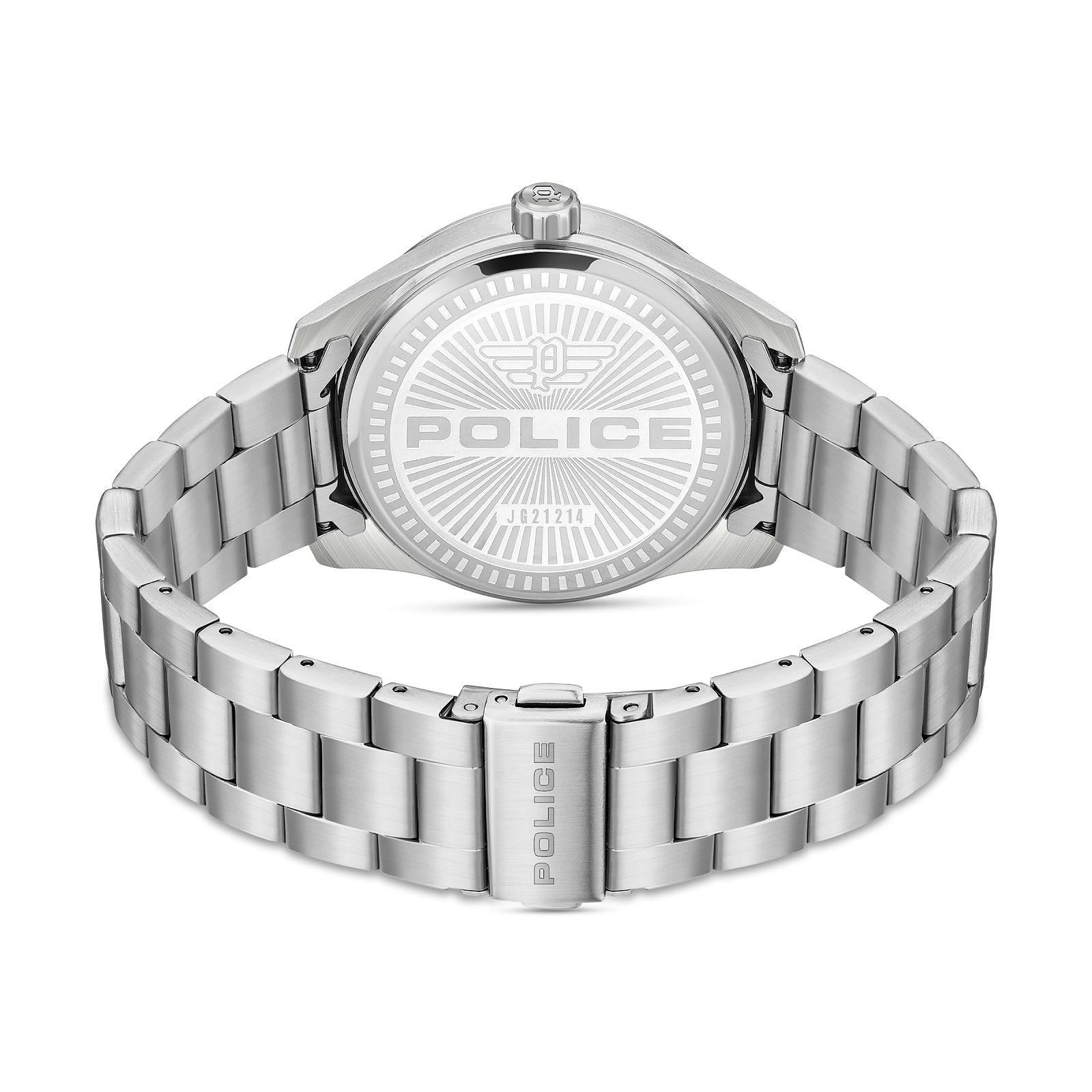 Часы Police Мужские Аналоговые Кварцевые PEWJG2121404 с Ременем из Нержавеющей Стали серебристый Браслет, фото №3 Часы Police Мужские Аналоговые Кварцевые PEWJG2121404 с Ременем из Нержавеющей Стали серебристый Браслет, фото №3