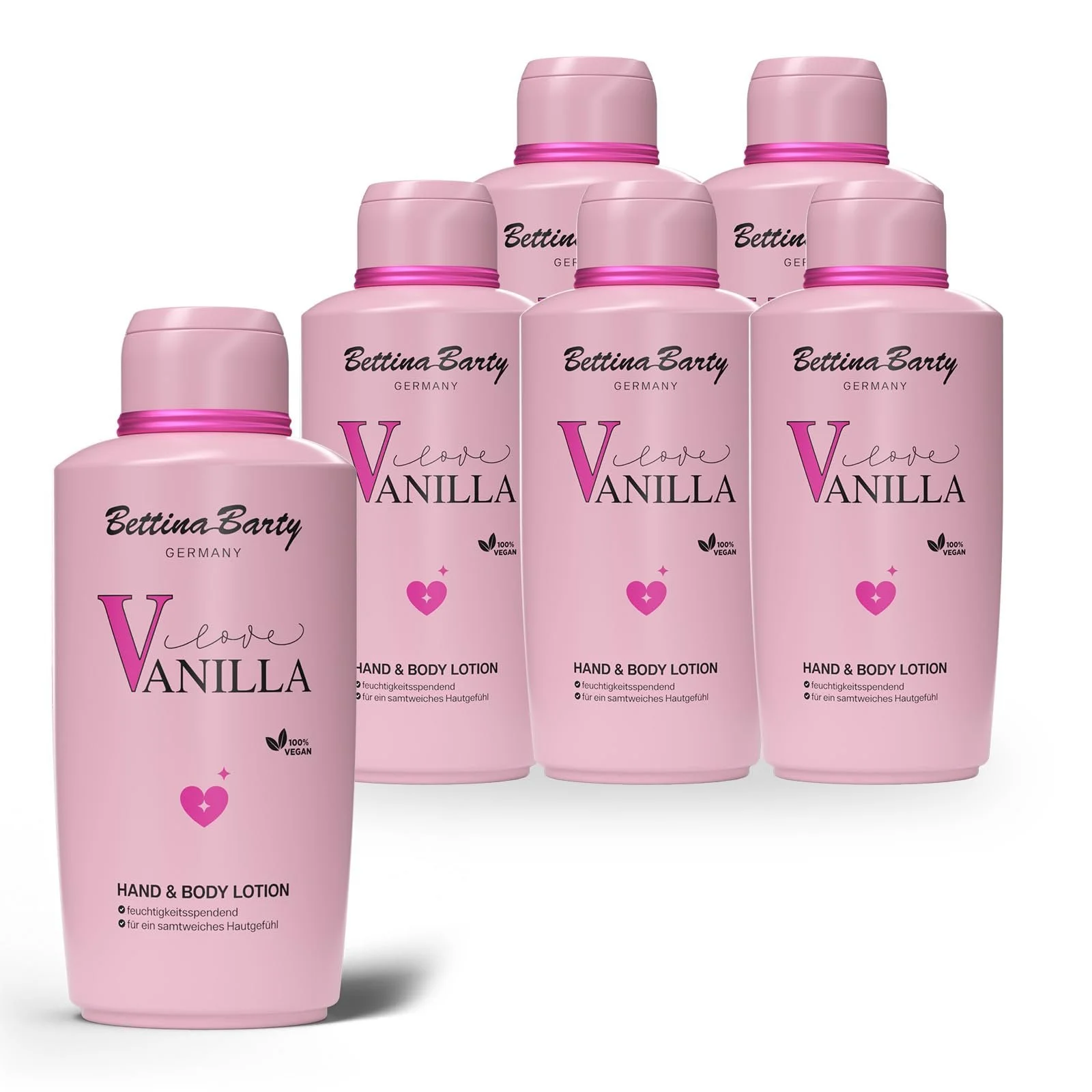 Лосьйон для рук і тіла Bettina Barty Love Vanilla 6 x 500 мл, фото №1