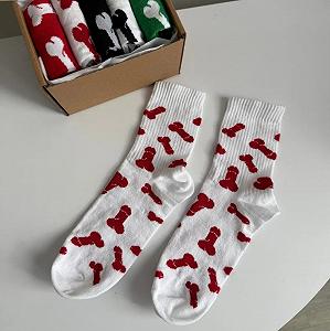 Мужские молодежные носки высокие демисезонные белые 39 - 44 размер - Фото 1