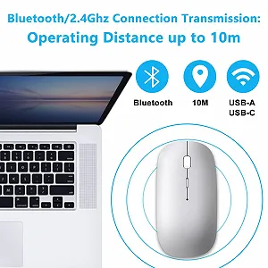 Миша Бездротова Bluetooth QYFP Перезаряджувана synthetic.ua - Фото 1