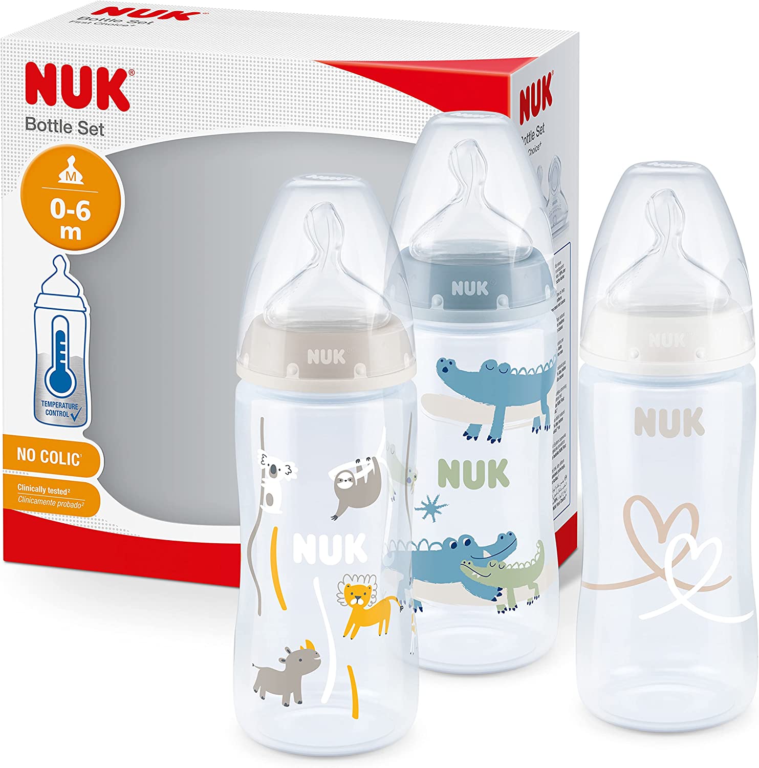 Набор бутылочек для кормления NUK First Choice+ 300 мл 3 шт , фото №1