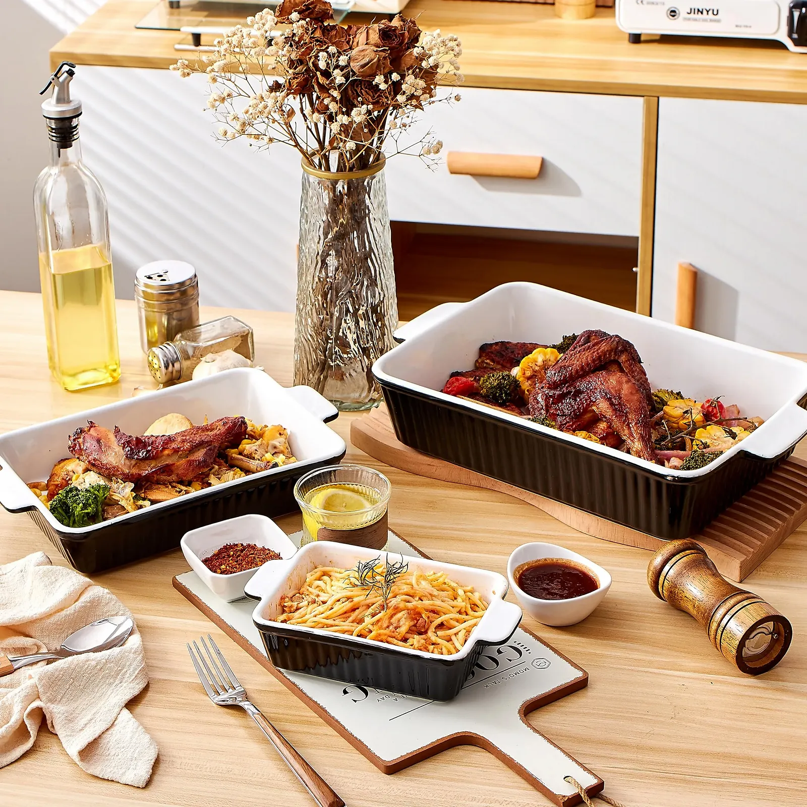 Набор форм для запекания Swuut 3 шт. керамические прямоугольные 33 x 23.5 см 4000 мл, фото №7 Набор форм для запекания Swuut 3 шт. керамические прямоугольные 33 x 23.5 см 4000 мл, фото №7