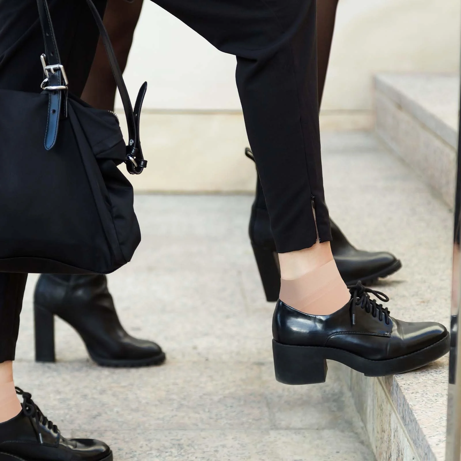 Женские носки из нейлона, прозрачные женские нейлоновые тонкие носки, 9 пар усиленный носок с комфортным поясом, телесный цвет, фото №5