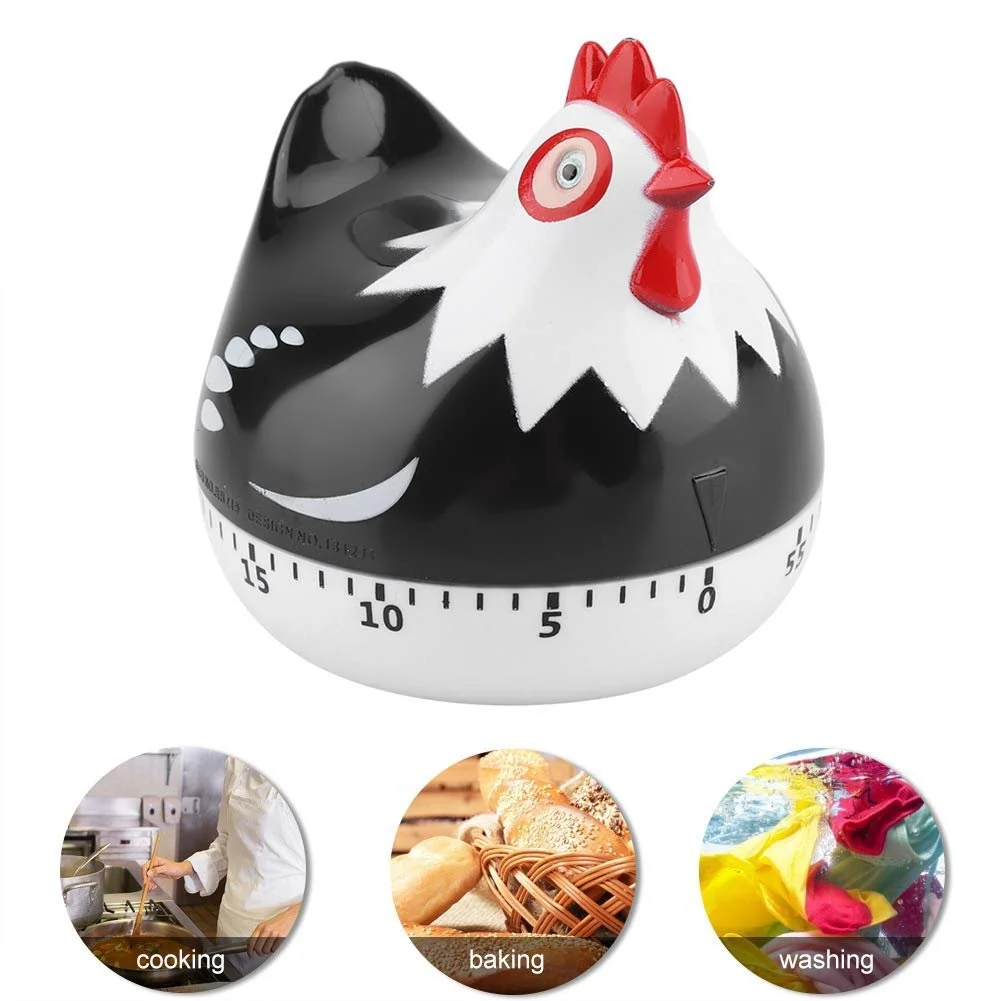 Таймер кухонный цифровой Chicken 55 минут Black, фото №7
