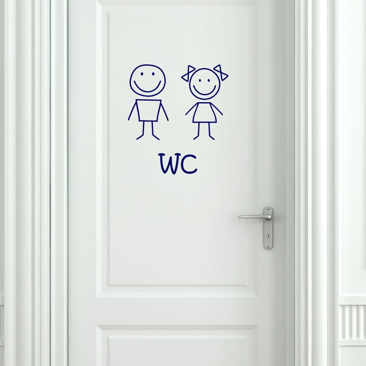 Наклейка на стену Wandkings Woman & Man Smiley Style 11 x 12 см Синяя, фото №2