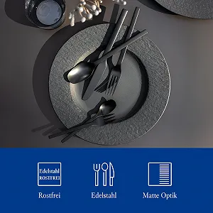 Набір столових приборів Villeroy & Boch Manufacture, 20 предметів, для 4 осіб, чорний synthetic.ua - Фото 1