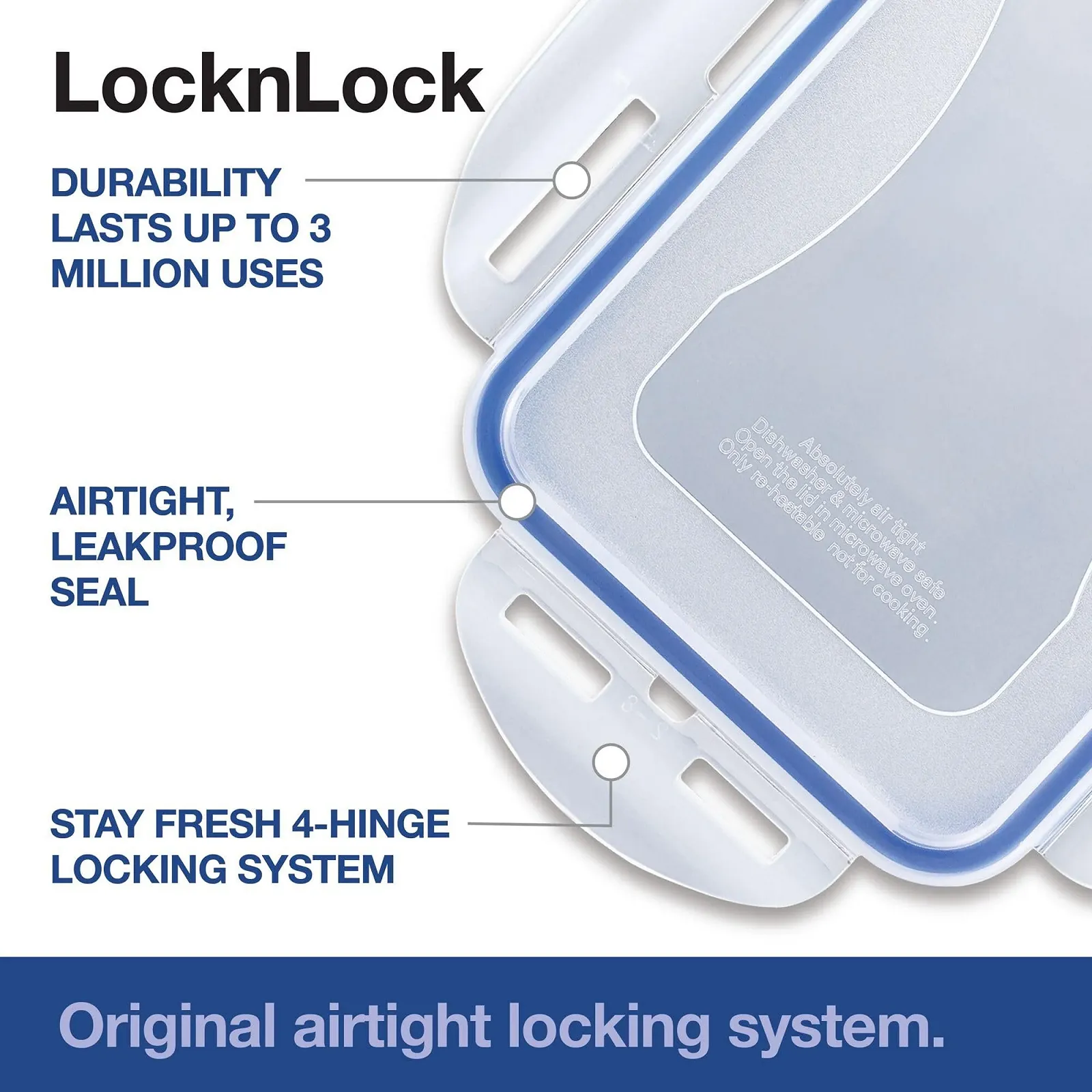 Ємності для зберігання LocknLock 5 x 1 л прямокутні пластикові герметичні, фото №2