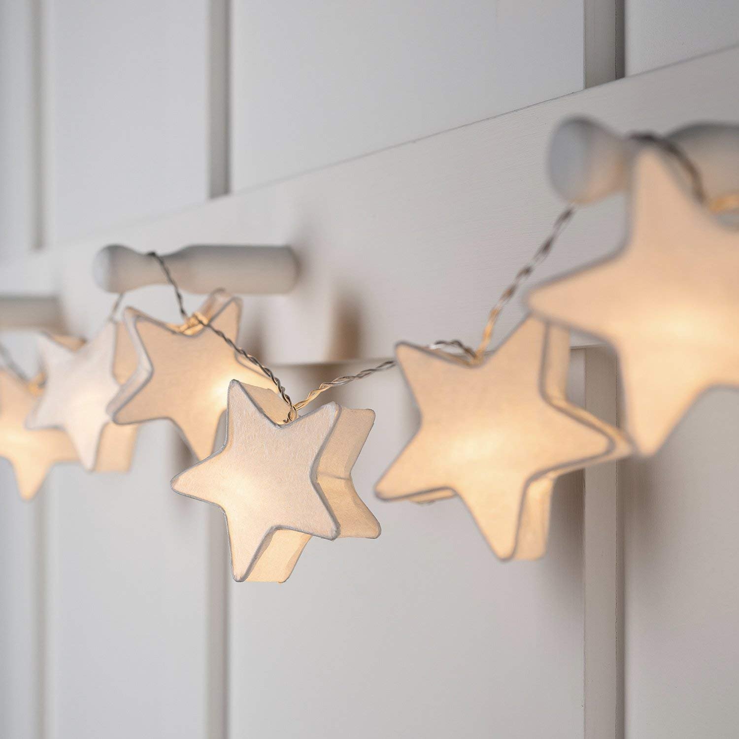 Гірлянда Lights4fun Paper Star Lantern 10 LED на батарейках, фото №1