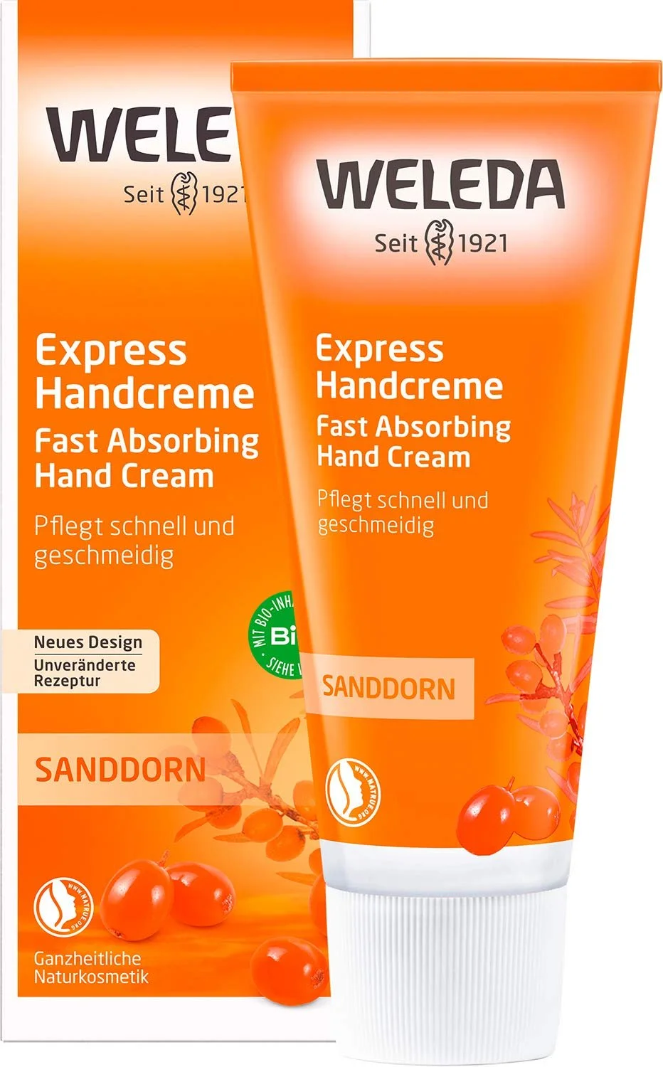 Крем для рук WELEDA Organic Pomegranate Intensive 50 мл та Organic Sea Buckthorn Express 50 мл, фото №5