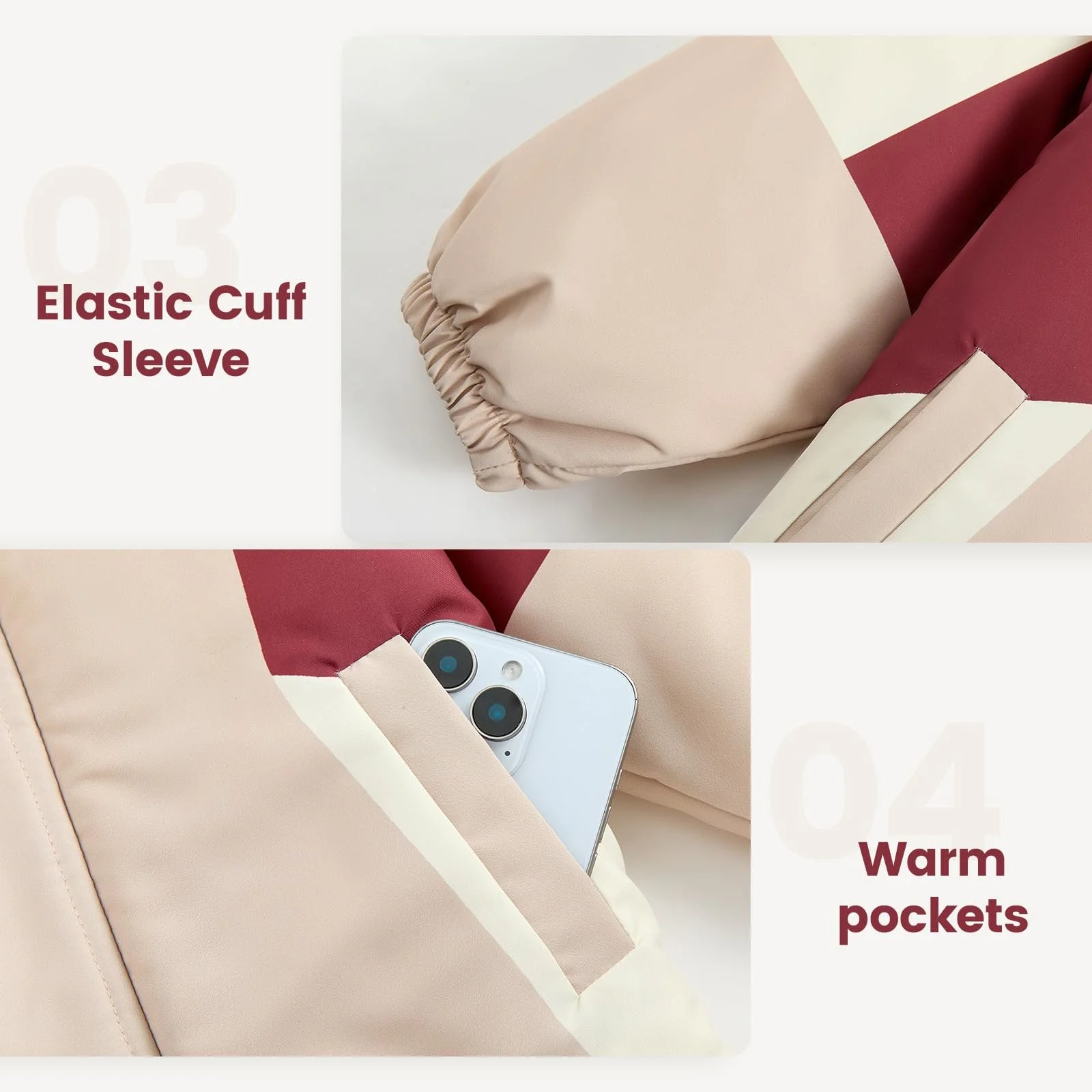 Ветрозащитное детское пальто JiAmy с карманами и капюшоном для мальчиков и девочек, ветрозащитная куртка с цветными блоками на подкладке, осенняя и зимняя переходная куртка, зимнее пальто для детей 1-6 лет, фото №4