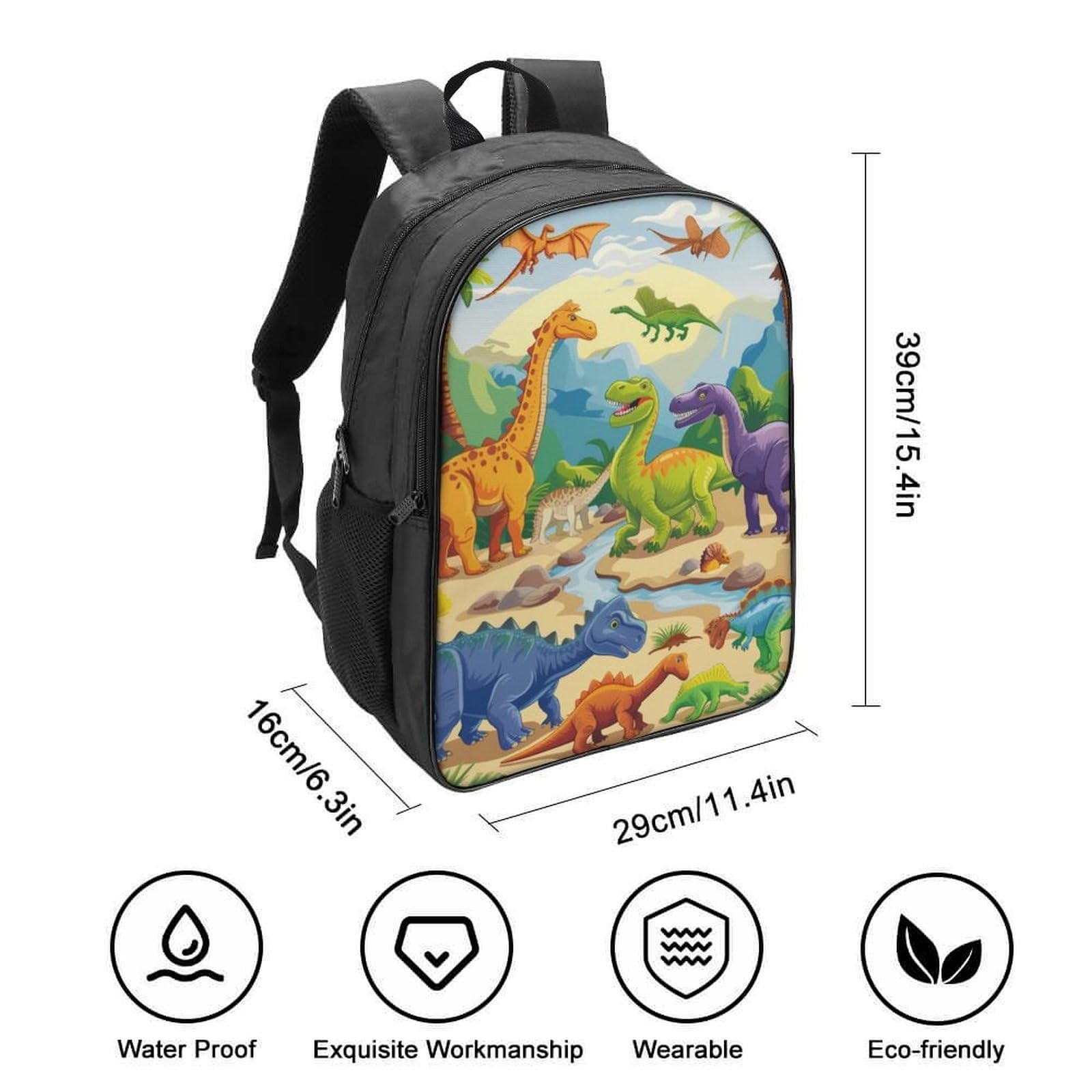 Ранец FPAKAKIIE Dinosaur 40x28x16см, фото №2