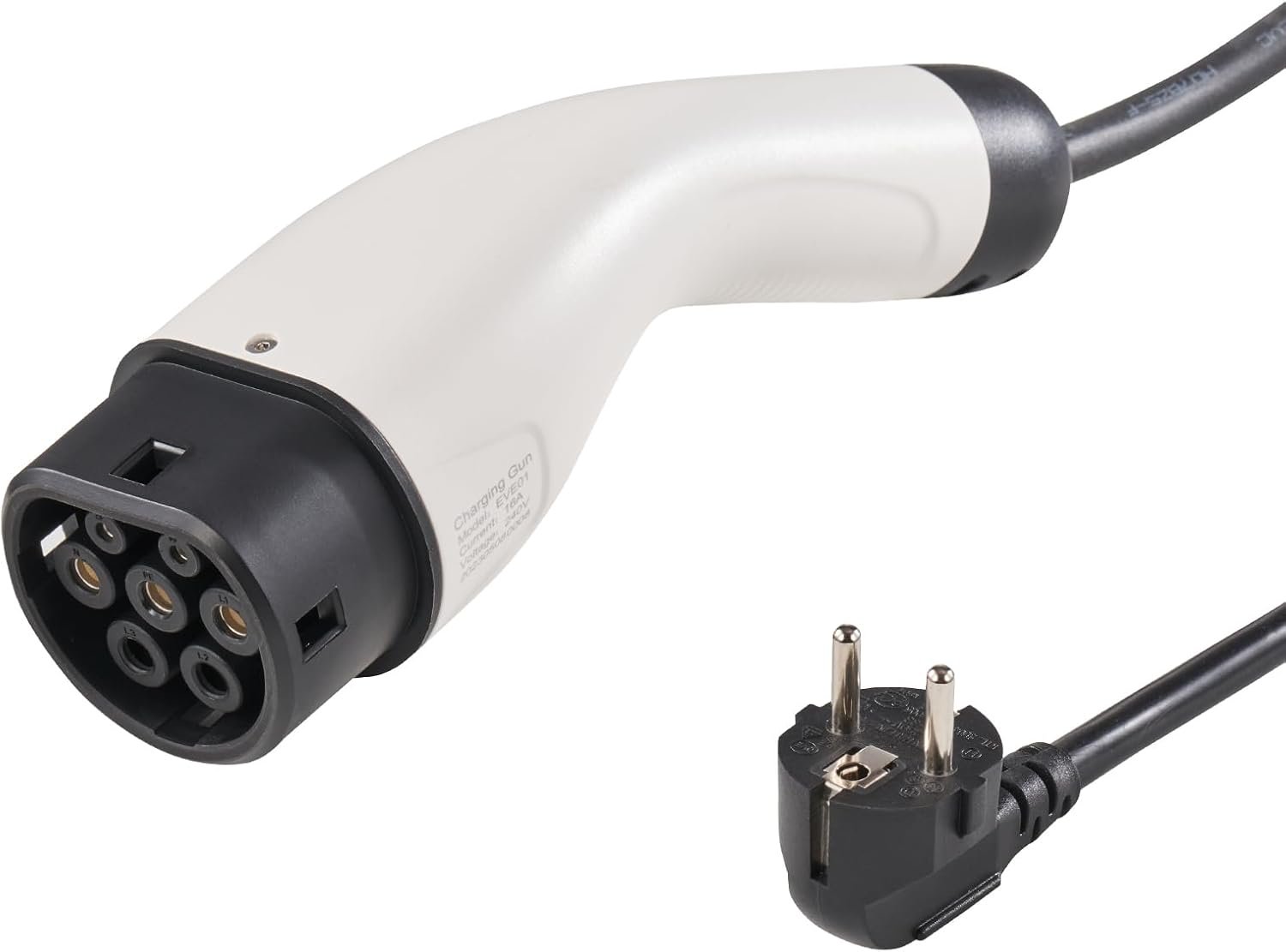 Зарядное устройство для автомобиля VEVOR EV-B06-EU003B / 3,7 кВт / 16A / IP66 / Белый-Черный, фото №4