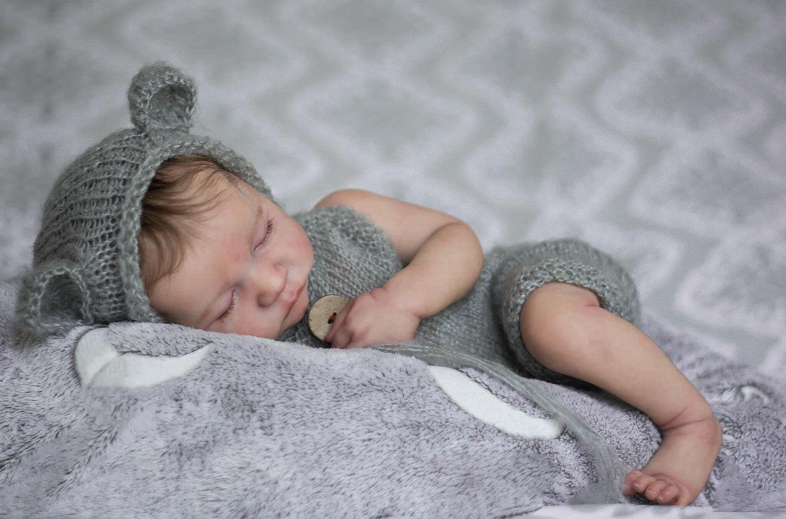 Кукла Zero pam Boy Sleeping Full Silicone Newborn Eyes Closed 19 Inch, фото №1
