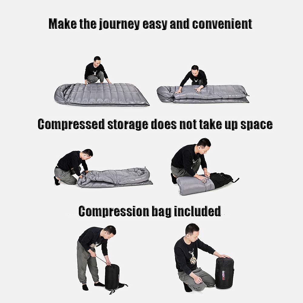 Спальний мішок MYVVKIA Outdoor -30℃/-24F Hydrophobic Goose Down з компресійним чохлом - ультралегкий дизайн, фото №6